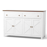 Darrahopens Furniture > Dining > Buffets & Sideboards Artiss Buffet Sideboard Storage Cabinet Kitchen Cupboard 2 Drawers 140CM White