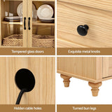Darrahopens Furniture > Dining > Buffets & Sideboards Artiss Buffet Sideboard Storage Cabinet Kitchen Cupboard Faux Drawer 150CM Pine
