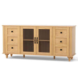 Darrahopens Furniture > Dining > Buffets & Sideboards Artiss Buffet Sideboard Storage Cabinet Kitchen Cupboard Faux Drawer 150CM Pine