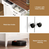 Darrahopens Furniture > Dining > Buffets & Sideboards Artiss Buffet Sideboard Storage Cabinet Kitchen Cupboard Hallway 2 Drawers White