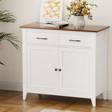 Darrahopens Furniture > Dining > Buffets & Sideboards Artiss Buffet Sideboard Storage Cabinet Kitchen Cupboard Hallway 2 Drawers White