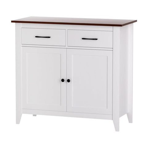 Darrahopens Furniture > Dining > Buffets & Sideboards Artiss Buffet Sideboard Storage Cabinet Kitchen Cupboard Hallway 2 Drawers White