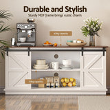 Darrahopens Furniture > Dining > Buffets & Sideboards Artiss Buffet Sideboard Storage Cabinet Kitchen Cupboard Sliding Doors White