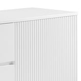 Darrahopens Furniture > Dining > Buffets & Sideboards Buffet Ceramic Table Top MDF Cabinet Storage Stainless Steel In White