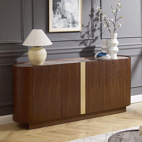 Darrahopens Furniture > Dining > Buffets & Sideboards Buffet MDF Melamine Interior Storage In Dark Walnut colour