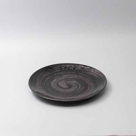 Darrahopens Furniture > Dining > Buffets & Sideboards Dinner Plate 28cm Gunmetal Swirl Glaze