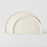 Darrahopens Furniture > Dining > Buffets & Sideboards Half Moon Plate 21cm Ivory White Glaze