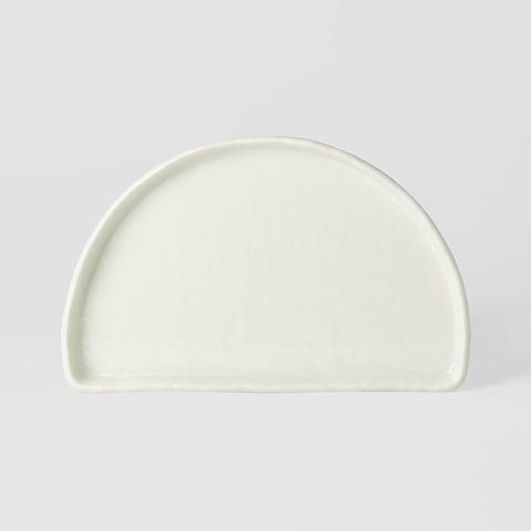 Darrahopens Furniture > Dining > Buffets & Sideboards Half Moon Plate 21cm Ivory White Glaze