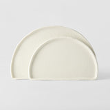 Darrahopens Furniture > Dining > Buffets & Sideboards Half Moon Plate 27cm Ivory White Glaze