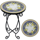 Darrahopens Furniture > Dining > Buffets & Sideboards Molto Bene Lemon Mosaic Side Table 50cm