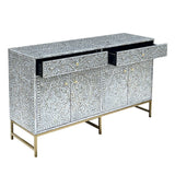 Darrahopens Furniture > Dining > Buffets & Sideboards MOTHER OF PEARL HAND MADE SWISH SIDEBOARD