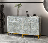 Darrahopens Furniture > Dining > Buffets & Sideboards MOTHER OF PEARL HAND MADE SWISH SIDEBOARD