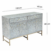 Darrahopens Furniture > Dining > Buffets & Sideboards MOTHER OF PEARL HAND MADE SWISH SIDEBOARD