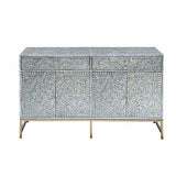 Darrahopens Furniture > Dining > Buffets & Sideboards MOTHER OF PEARL HAND MADE SWISH SIDEBOARD
