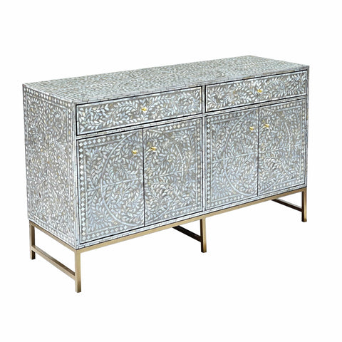 Darrahopens Furniture > Dining > Buffets & Sideboards MOTHER OF PEARL HAND MADE SWISH SIDEBOARD