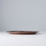 Darrahopens Furniture > Dining > Buffets & Sideboards Plate Organic Flat 25.5cm Toffee Glaze