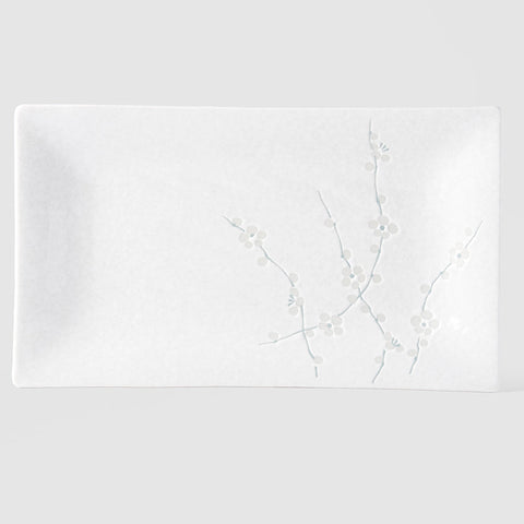 Darrahopens Furniture > Dining > Buffets & Sideboards Platter Rectangular 33cm White Blossom Glaze