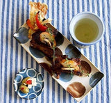 Darrahopens Furniture > Dining > Buffets & Sideboards Sashimi Plate 27cm Brush Blue Spot Glaze