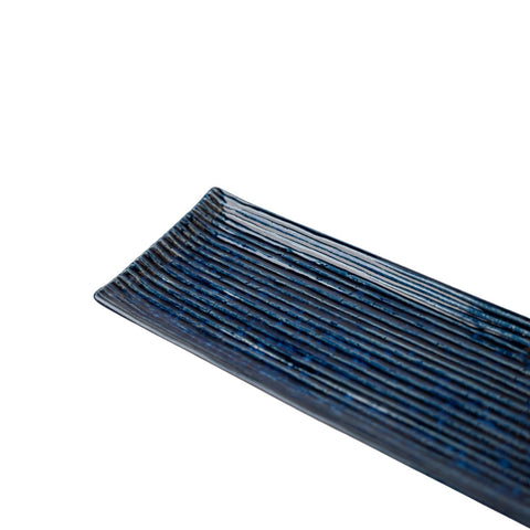 Darrahopens Furniture > Dining > Buffets & Sideboards Sashimi Plate 33.2cm Blue Contour Glaze
