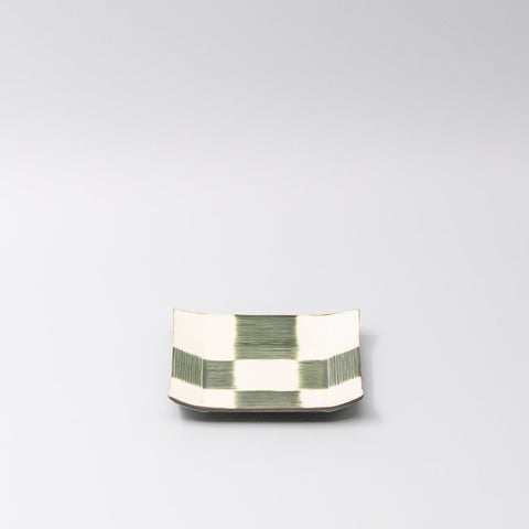Darrahopens Furniture > Dining > Buffets & Sideboards Saucer Reeded Oribe 12cm Checkerboard Glaze