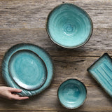 Darrahopens Furniture > Dining > Buffets & Sideboards Serving Platter 42cm Sky Blue Glaze