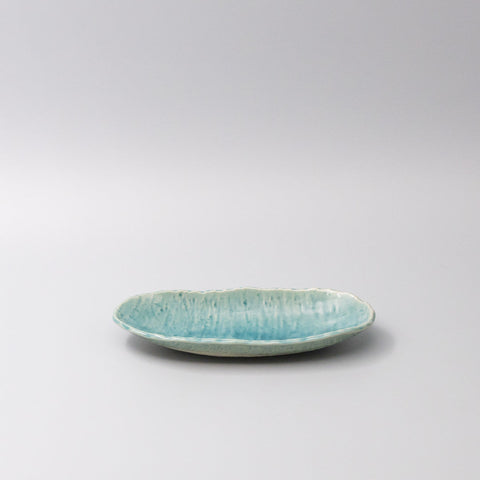 Darrahopens Furniture > Dining > Buffets & Sideboards Sushi Plate 21cm Crackle Turquoise Glaze