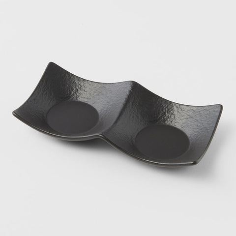 Darrahopens Furniture > Dining > Buffets & Sideboards Two Section Sauce Dish Matt Black Glaze