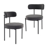 Darrahopens Furniture > Dining Charcoal Chic Boucle Elsa Dining Chairs