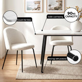 Darrahopens Furniture > Dining > Dining Set 1 Artiss Dining Table and 4 Chairs Set White Marble Style