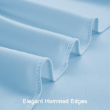 Darrahopens Furniture > Dining > Dining Set 2 Pack Baby Blue Spandex Round Table Cloth for 72 in Tables, Stretchy Fitted 6FT Tablecloths for Wedding Party