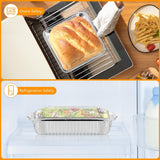Darrahopens Furniture > Dining > Dining Set 40 Pack 8x8 Inch (Approx. 20.3 x 20.3 cm) Aluminum Pans with Clear Plastic Lids - Square Baking Cake Pans - Foil Pans with Lids - Disposable Food Containers Ideal for Cooking, Heating, Storing, and Food Preparation