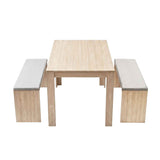 Darrahopens Furniture > Dining > Dining Set Artiss 3 Piece Dining Sets, 120cm Wooden Dining Table and 2 Upholstered Chairs Set, Space-Saving Modern Kitchen Dining Suite for Home Apartment (Oak)