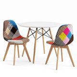 Darrahopens Furniture > Dining > Dining Set Artiss Dining Table and Chairs Set 3PCS Round 2 Seater Dining Set for Kitchen, Apartment, Dining Room White