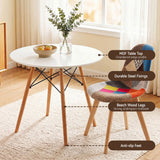 Darrahopens Furniture > Dining > Dining Set Artiss Dining Table and Chairs Set 3PCS Round 2 Seater Dining Set for Kitchen, Apartment, Dining Room White