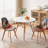 Darrahopens Furniture > Dining > Dining Set Artiss Dining Table and Chairs Set 3PCS Round 2 Seater Dining Set for Kitchen, Apartment, Dining Room White