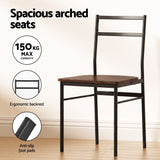 Darrahopens Furniture > Dining > Dining Set Artiss Dining Table and Chairs Set 5pcs with Extendable 60-120cm Drop-Leaf Table Brown In Australia - Darrahopens