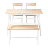 Darrahopens Furniture > Dining > Dining Set Artiss Dining Table and Chairs Set of 4 Bench Kitchen Furniture Natural and White