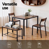 Darrahopens Furniture > Dining > Dining Set Artiss Dining Table and Chairs Set of 4 Bench Kitchen Furniture Rustic Brown
