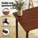 Darrahopens Furniture > Dining > Dining Set Artiss Dining Table and Chairs Set of 4 Storage Bench Kitchen Furniture Walnut