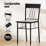 Darrahopens Furniture > Dining > Dining Set Artiss Dining Table and Chairs Set of 5 Compact Kitchen Furniture Marble Black