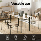 Darrahopens Furniture > Dining > Dining Set Artiss Dining Table and Chairs Set of 5 Compact Kitchen Furniture Modern Oak