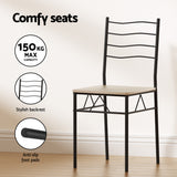 Darrahopens Furniture > Dining > Dining Set Artiss Dining Table and Chairs Set of 5 Compact Kitchen Furniture Modern Oak