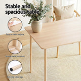 Darrahopens Furniture > Dining > Dining Set Artiss Dining Table and Chairs Set of 5 Compact Kitchen Furniture Natural Beige