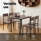 Darrahopens Furniture > Dining > Dining Set Artiss Dining Table and Chairs Set of 5 Compact Kitchen Furniture Rustic Brown