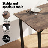 Darrahopens Furniture > Dining > Dining Set Artiss Dining Table and Chairs Set of 5 Compact Kitchen Furniture Rustic Brown