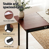 Darrahopens Furniture > Dining > Dining Set Artiss Dining Table and Chairs Set of 5 Compact Kitchen Furniture Upholstered