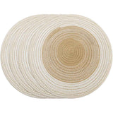 Darrahopens Furniture > Dining > Dining Set Dining Placemats Set of 4 | linen-cotton Table Mat - 14 in Diameter | Handmade Style for Dinner Plates