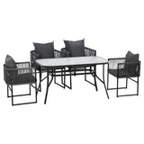 Darrahopens Furniture > Dining > Dining Set Gardeon 5PC Outdoor Dining Set Table and Chairs Patio Furniture Garden Bistro Set Black