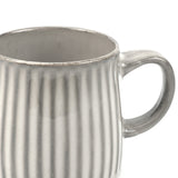 Darrahopens Furniture > Dining > Dining Set High-Fired Ceramic Stoneware Ribbed Stripe Mug 460ml Matt EARTHY GREY