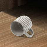 Darrahopens Furniture > Dining > Dining Set High-Fired Ceramic Stoneware Ribbed Stripe Mug 460ml Matt EARTHY GREY